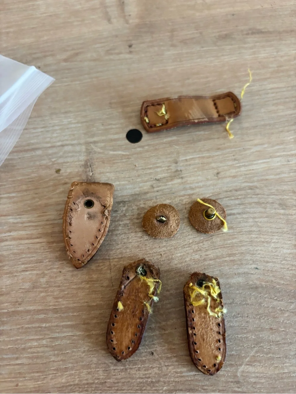Authentic Louis Vuitton rivets snd leather tabs